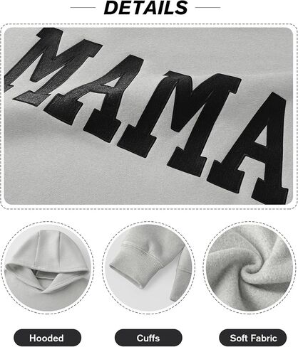 AKEWEI Womens Fleece Oversized Sweatshirt Letter Graphic Hoodies Long Sleeve Pullover Fall/Winter Clothes in Saudi Arabia