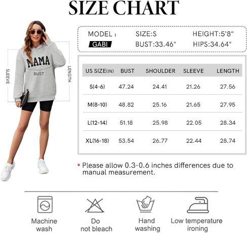 AKEWEI Womens Fleece Oversized Sweatshirt Letter Graphic Hoodies Long Sleeve Pullover Fall/Winter Clothes in Saudi Arabia