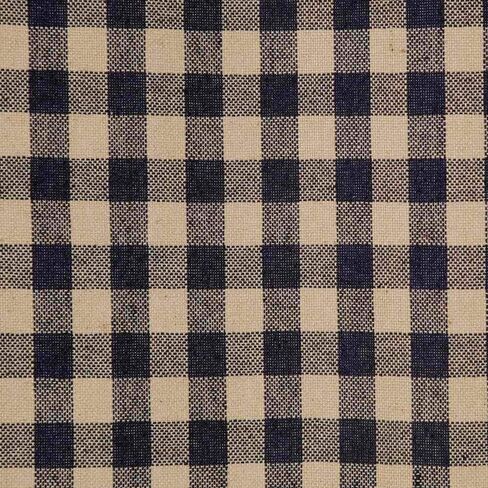 VHC Brands Black Check Balloon Valance 15x60 Country Curtains, Black and Tan in Saudi Arabia