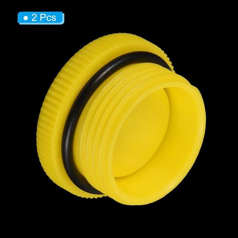 PATIKIL عقد المقابس M30x2، 2 حزمة PP البلاستيك الذكور مترابطة عرافة مقبس ختم المسمار نهاية غطاء، أصفر in Saudi Arabia