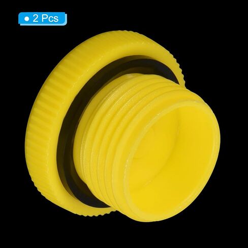 PATIKIL عقد المقابس M30x2، 2 حزمة PP البلاستيك الذكور مترابطة عرافة مقبس ختم المسمار نهاية غطاء، أصفر in Saudi Arabia