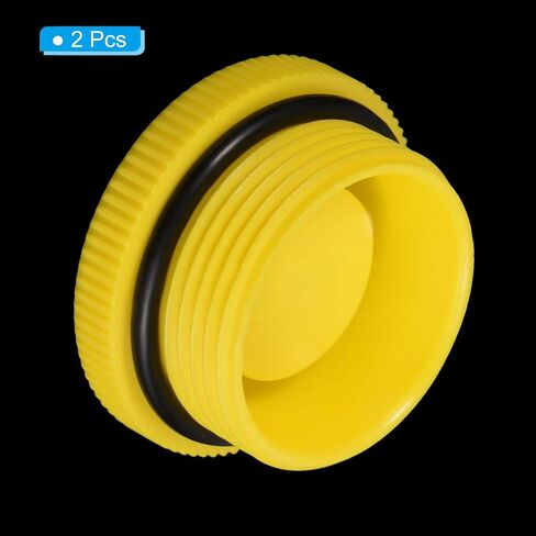 PATIKIL عقد المقابس M30x2، 2 حزمة PP البلاستيك الذكور مترابطة عرافة مقبس ختم المسمار نهاية غطاء، أصفر in Saudi Arabia