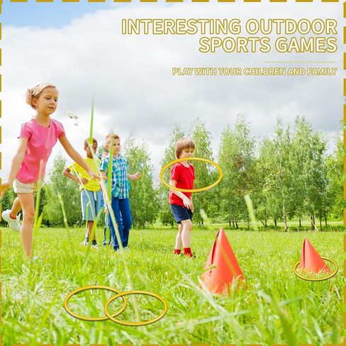 30 Pcs Plastic Ring Toss Game – Outdoor Toss Rings for Carnival Party Favors, Family Gatherings & Events | Perfect for Speed and Agility Practice in Saudi Arabia