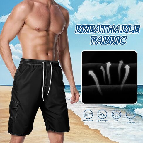 Mens Swim Trunks Swim Shorts Swimming Trunks Swimsuit Quick Dry with Mesh Lining Swimwear in Saudi Arabia
