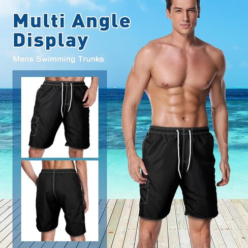 Mens Swim Trunks Swim Shorts Swimming Trunks Swimsuit Quick Dry with Mesh Lining Swimwear in Saudi Arabia