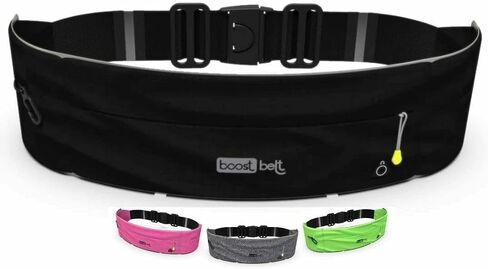 Boost Belt Bag Running Belt Phone Holder for Running Waist Pack for Fitness Key Clip Grey Fanny Pack Cangureras (Grey) in Saudi Arabia