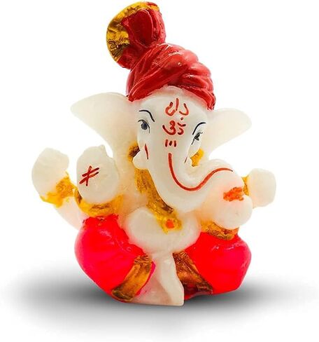 KC PRODUCTS® Polyresin Meditating Lord Ganesha Idols for Home Decor, car Dashboard, and Office Decor, Showpiece for Living Room 2.3 x 2.3 Inch/3 cm,[Multicolor] in Saudi Arabia