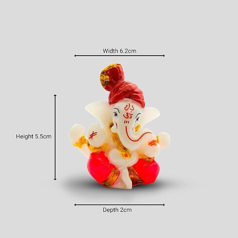 KC PRODUCTS® Polyresin Meditating Lord Ganesha Idols for Home Decor, car Dashboard, and Office Decor, Showpiece for Living Room 2.3 x 2.3 Inch/3 cm,[Multicolor] in Saudi Arabia