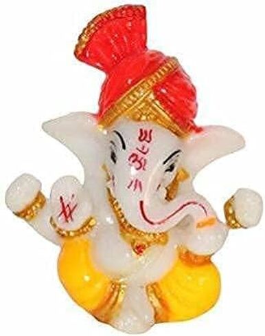 KC PRODUCTS® Polyresin Meditating Lord Ganesha Idols for Home Decor, car Dashboard, and Office Decor, Showpiece for Living Room 2.3 x 2.3 Inch/3 cm,[Multicolor] in Saudi Arabia