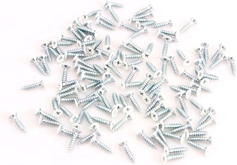 120 قطعة # 6 × 5/8 بوصة برغي خشبي فيليبس برأس مسطح، براغي صفائح معدنية، مطلية بالزنك، رؤوس بيضاء. in Kuwait