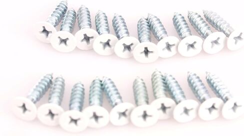 120 قطعة # 6 × 5/8 بوصة برغي خشبي فيليبس برأس مسطح، براغي صفائح معدنية، مطلية بالزنك، رؤوس بيضاء. in Kuwait