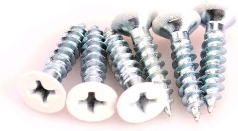 120 قطعة # 6 × 5/8 بوصة برغي خشبي فيليبس برأس مسطح، براغي صفائح معدنية، مطلية بالزنك، رؤوس بيضاء. in Kuwait