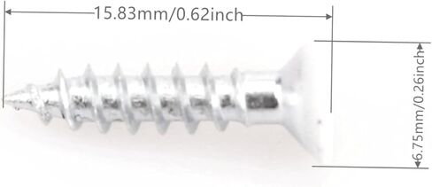 120 قطعة # 6 × 5/8 بوصة برغي خشبي فيليبس برأس مسطح، براغي صفائح معدنية، مطلية بالزنك، رؤوس بيضاء. in Kuwait