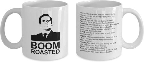 The Office Boom Roasted Funny Coffee Mug, Boom Roasted Mug, Gift for him, Gift for her, Michael Scott Mug 11oz in Saudi Arabia