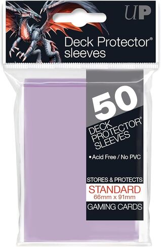 Ultra PRO - 50ct Standard Size Card Protector Sleeves (Lilac) - Protect You Collectible Trading cards, Sports Cards, & Gaming Cards with a Bright and Vibrant Color in Saudi Arabia