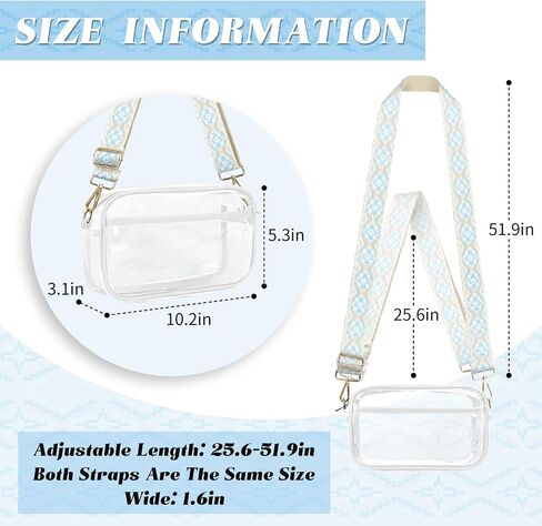 Clear Crossbody Bag Stadium Approved-Clear Purses for Women-Transparent Plastic Bag for Concerts Sports Events Games in Saudi Arabia