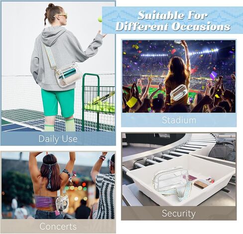 Clear Crossbody Bag Stadium Approved-Clear Purses for Women-Transparent Plastic Bag for Concerts Sports Events Games in Saudi Arabia
