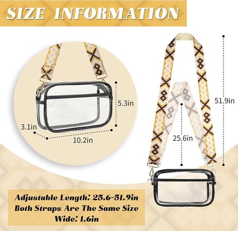 Clear Crossbody Bag Stadium Approved-Clear Purses for Women-Transparent Plastic Bag for Concerts Sports Events Games in Saudi Arabia