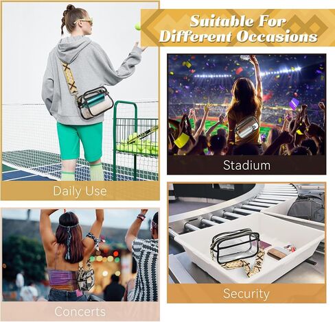 Clear Crossbody Bag Stadium Approved-Clear Purses for Women-Transparent Plastic Bag for Concerts Sports Events Games in Saudi Arabia