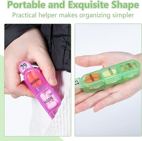 Zoksi Monthly Pill Organizer 3 Times a Day, One Month Pill Box Organizer Morn-Noon-Eve, 30 Day Pill Case for Travel, 31 Day Medicine Organizer with 32 Removable Compartments for All Meds in Kuwait