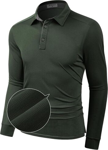 Derminpro Men’s Polo Shirts Short/Long Sleeve Quick Dry Athletic Golf T-Shirts in Saudi Arabia