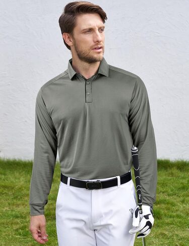 Derminpro Men’s Polo Shirts Short/Long Sleeve Quick Dry Athletic Golf T-Shirts in Saudi Arabia