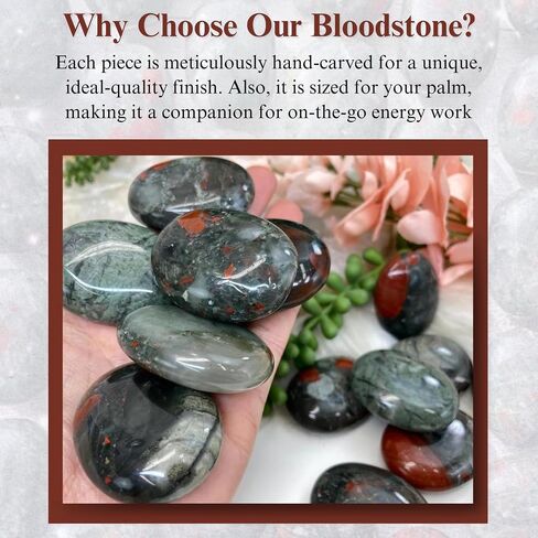 Hematite Oval Worry Stones, Palm Healing Crystal, Woory Thumb Stone, Hand Carved Natural Gem Pocket Palm Healing Crystals Chakra Reiki Healing Balancing in Saudi Arabia