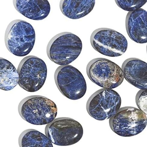 Hematite Oval Worry Stones, Palm Healing Crystal, Woory Thumb Stone, Hand Carved Natural Gem Pocket Palm Healing Crystals Chakra Reiki Healing Balancing in Saudi Arabia