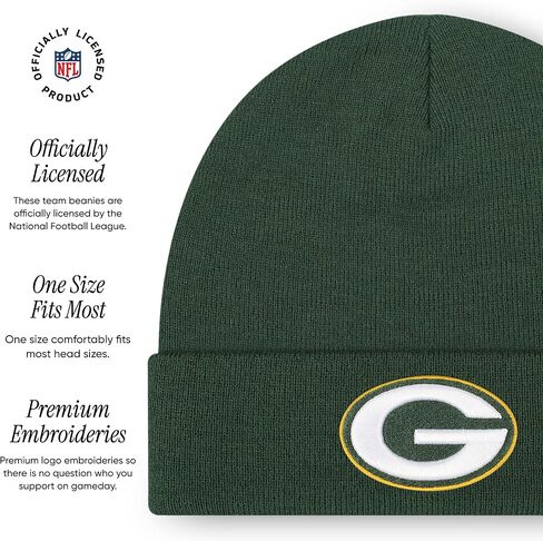 FOCO Men's NFL Team Logo Basic Beanie Hat in Saudi Arabia