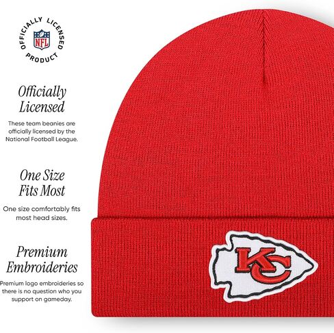 FOCO Men's NFL Team Logo Basic Beanie Hat in Saudi Arabia