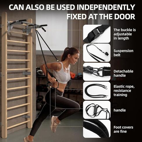Swedish Ladder Wood Stall Bar - Wall Bars for Kids & Adults, Resistance Pilates System - Indoor Chin Up Bar Workout Equipment for Home Exercise，Physical Therapy & Gymnastics in Saudi Arabia