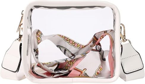 محفظة شفافة للنساء، حقيبة كروس شفافة معتمدة من الاستاد، حقيبة تعليق صغيرة شفافة، محفظة لطيفة للحفلات الرياضية، هدية عيد الميلاد الجمالية للنساء والفتيات in Kuwait