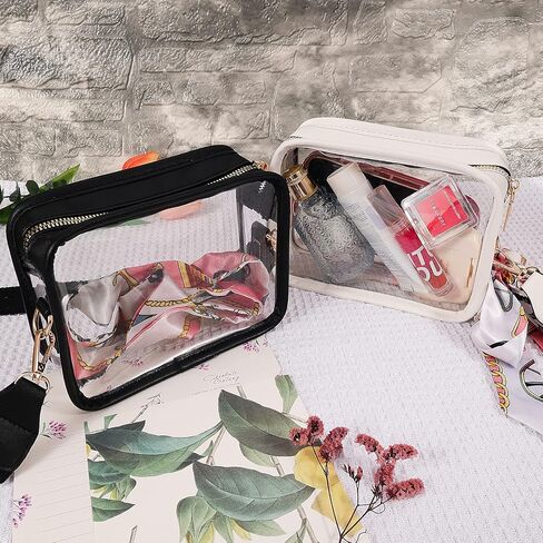محفظة شفافة للنساء، حقيبة كروس شفافة معتمدة من الاستاد، حقيبة تعليق صغيرة شفافة، محفظة لطيفة للحفلات الرياضية، هدية عيد الميلاد الجمالية للنساء والفتيات in Kuwait