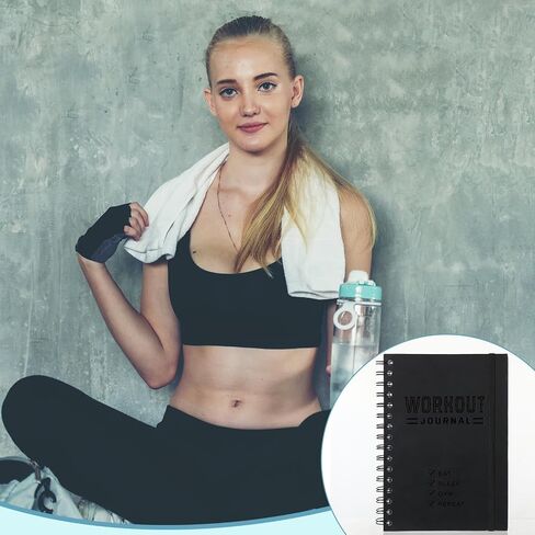 3 Pcs Fitness Workout Journal 8.3" x 5.7" Workout Log Book Planner Workout Journal with Calendar, Nutrition & Progress Tracker for Women Men in Saudi Arabia