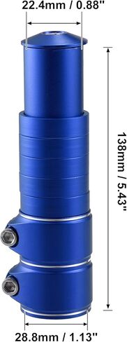 X AUTOHAUX 138mm Mountain Bike Stem Riser Fork Stem Extender Handlebar Bicycle Parts Aluminum Alloy Blue 1 Set in Saudi Arabia