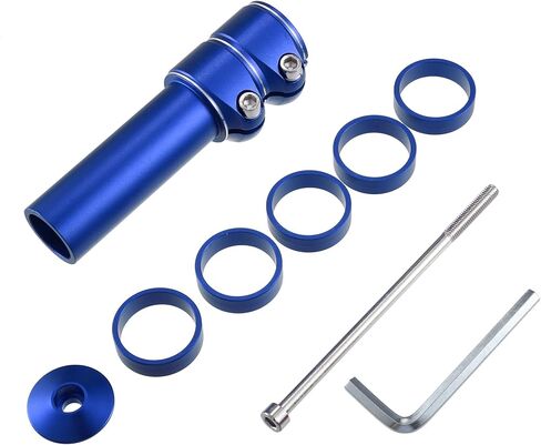 X AUTOHAUX 138mm Mountain Bike Stem Riser Fork Stem Extender Handlebar Bicycle Parts Aluminum Alloy Blue 1 Set in Saudi Arabia