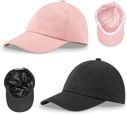 قطعتان من قبعة البيسبول المبطنة بالساتان، قبعة بيسبول كلاسيكية من القطن للرجال والنساء in Kuwait
