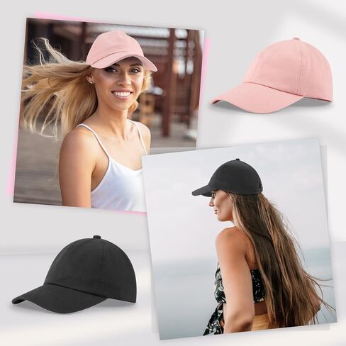 قطعتان من قبعة البيسبول المبطنة بالساتان، قبعة بيسبول كلاسيكية من القطن للرجال والنساء in Kuwait