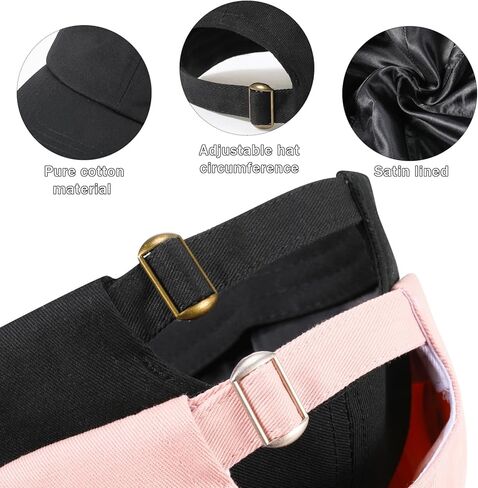قطعتان من قبعة البيسبول المبطنة بالساتان، قبعة بيسبول كلاسيكية من القطن للرجال والنساء in Kuwait