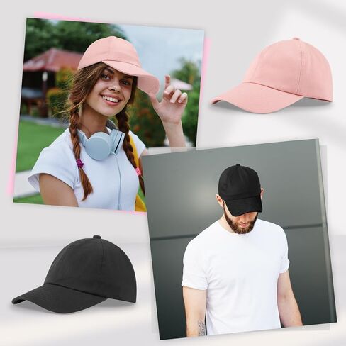 قطعتان من قبعة البيسبول المبطنة بالساتان، قبعة بيسبول كلاسيكية من القطن للرجال والنساء in Kuwait