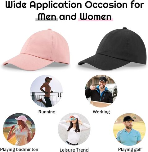 قطعتان من قبعة البيسبول المبطنة بالساتان، قبعة بيسبول كلاسيكية من القطن للرجال والنساء in Kuwait