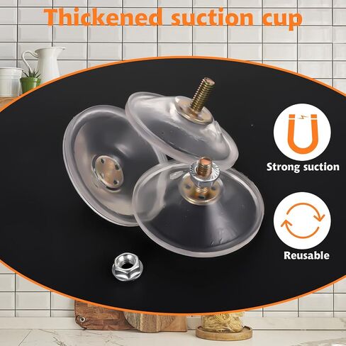 Thickened PVC Suction Cup, 6 Pcs Clear Sucker Pads with Thread 2.16 Inches Screw Extra Strong Adhesive Glass Suction Holder Without Hooks for Bathroom Wall Door Glass Window Car Shade in Saudi Arabia