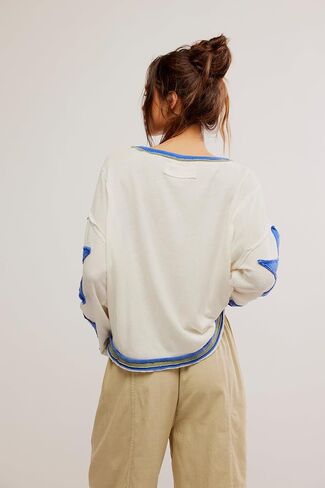 Women Oversized Sweatshirt Star Graphic Drop Shoulder Sloutchy Fit Pullover Tops Y2k Long Sleeve Shirt in Kuwait