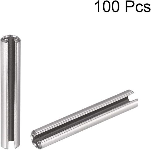 uxcell Slotted Spring Pin - M1.5 x 8mm 304 Stainless Steel Split Spring Roll Dowel Pins Plain Finish 100Pcs in Saudi Arabia