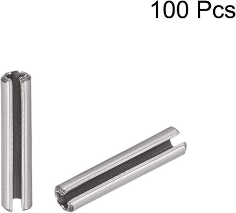 uxcell Slotted Spring Pin - M1.5 x 8mm 304 Stainless Steel Split Spring Roll Dowel Pins Plain Finish 100Pcs in Saudi Arabia