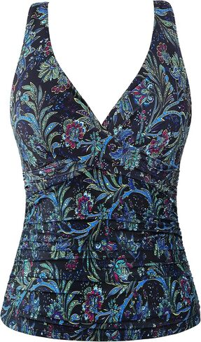 ملابس السباحة النسائية Mycoco Underwire Tankini Top Twist على شكل حرف V رافعة للأعلى بدلة استحمام مكشكشة فقط in Kuwait