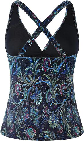 ملابس السباحة النسائية Mycoco Underwire Tankini Top Twist على شكل حرف V رافعة للأعلى بدلة استحمام مكشكشة فقط in Kuwait