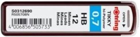 rOtring Tikky Mechanical Pencil Lead 0.7mm, HB, 12 Lead (R505 708 HB) in Saudi Arabia