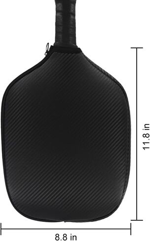 Myartte Pickleball Paddle Cover Black 11.8" L x 9" W Perfect For Most Paddle PU Leather Paddle Cover Protect Your Paddle From Scratches Dings and Dents in Saudi Arabia