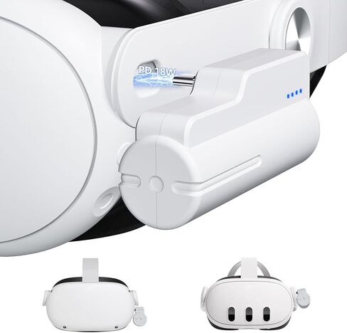 2 Battery Pack for Oculus Quest 2, 5000mAh Head Strap Battery Pack Compatible with Oculus/Meta Quest 2 Lightweight and Portable VR Extend Power Accessories for Extra 2-4H Playtime (Pack of 2) in Kuwait